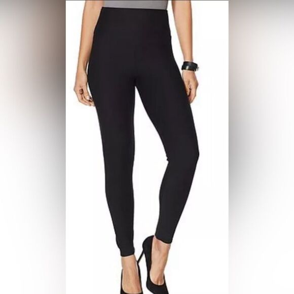 NWT Women Yummie Black Stretch Twill Shaping Legging W/ Back Pocket Size XL - Picture 1 of 9